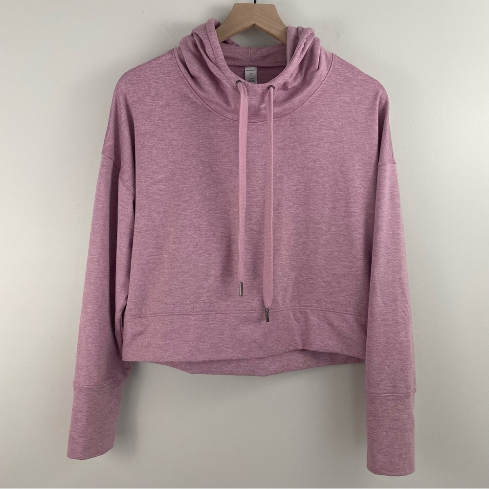 Marika Pink Cropped Pullover Hoodie
